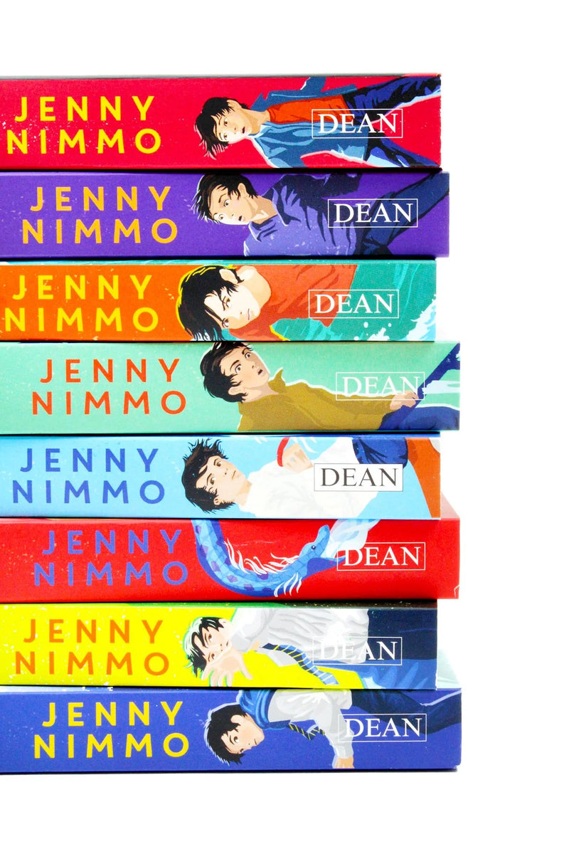 Children of the Red King book set by Jenny Nimmo, featuring 8 paperback fantasy novels in a colorful cover series.