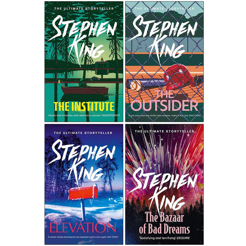 Stephen King 4 Books Collection Set The Bazaar of Bad Dreams, The Institute, The Outsider, Elevation - The Book Bundle