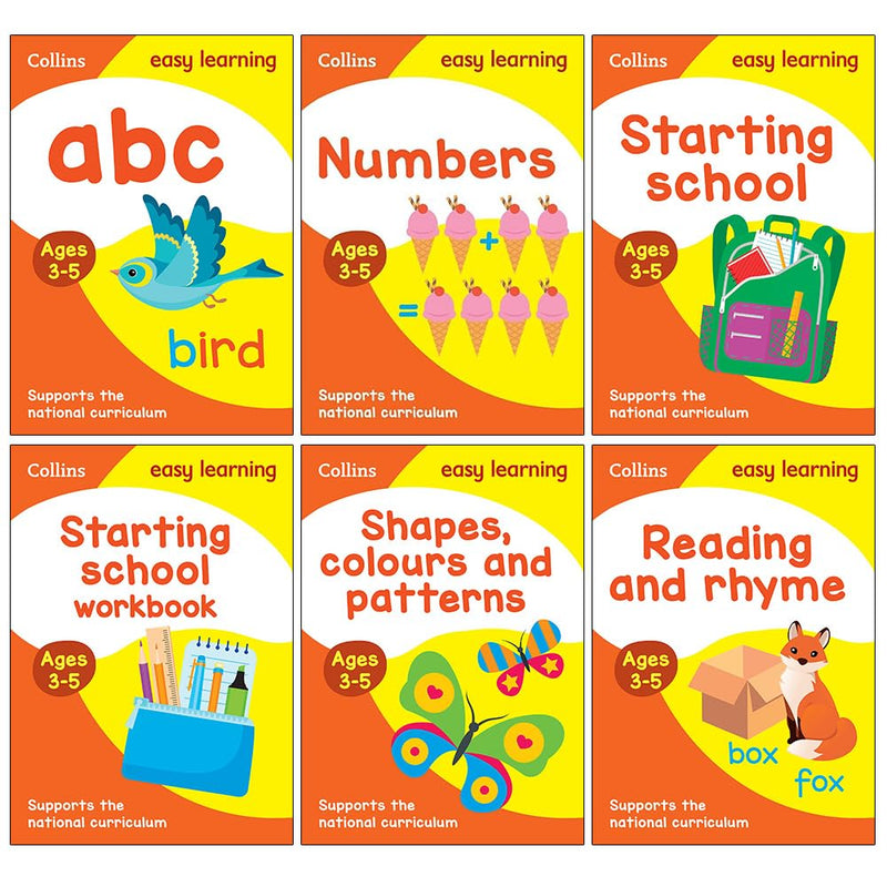 Collins Easy Learning Preschool Ages 3–5 6 Books Collection Set By Collins - Non Fiction - Paperback
