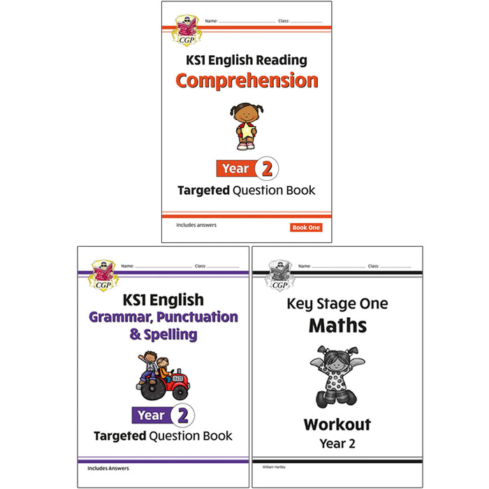 CGP Books KS1 New Curriculum Year 2 Collection 3 Books Set - The Book Bundle