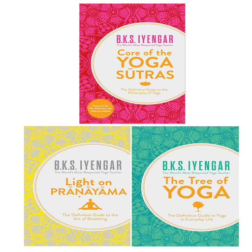 B. K. S. Iyengar Collection 3 Books Set Core of Yoga Sutras, Tree of Yoga, Light - The Book Bundle