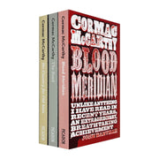 Set of three Cormac McCarthy masterworks in paperback, featuring classic fiction titles from the Cormac McCarthy collection.