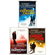 Cormoran Strike Series Collection 3 Books Set by Robert Galbraith (The Cuckoo's Calling The Silkworm, Career of Evil - The Book Bundle