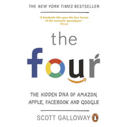 Set of three paperback non-fiction books including The Four, Shoe Dog, and The Everything Store by Scott Galloway, featuring Corgi editions.