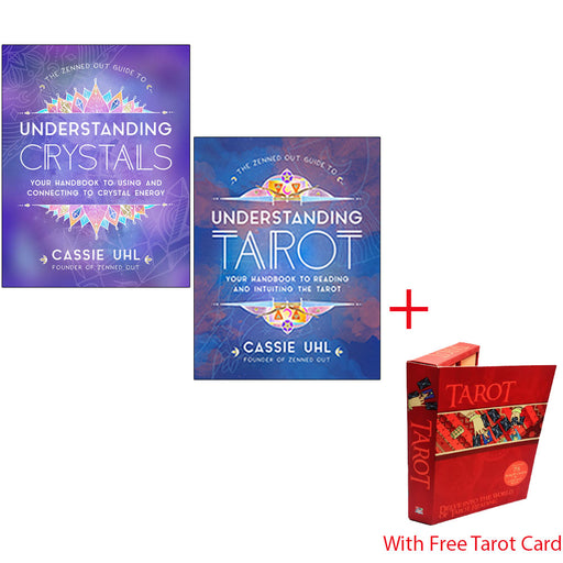 The Zenned Out Guide to Understanding Collection 2 Books Set By Cassie Uhl (Crystals, Tarot) + With Free Tarot Card - The Book Bundle