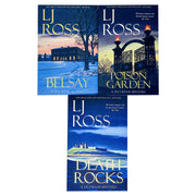 LJ Ross DCI Ryan Mysteries collection 3-book set featuring Death Rocks, Poison Garden, and Belsay, published by Dark Skies Publishing.