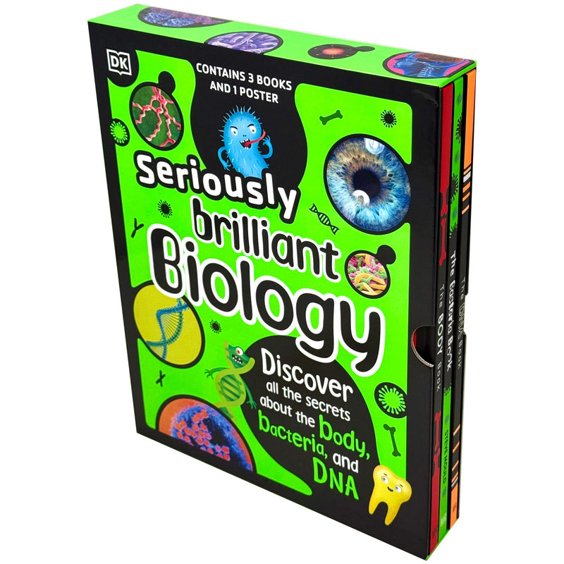 DK Seriously Brilliant Biology 3 Books Box Set (The Body Book ,The DNA Book & The Bacteria Book) - The Book Bundle