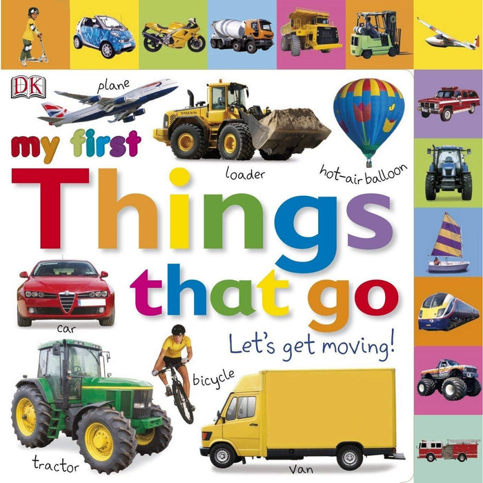 My First Series By DK 4 Books Collection Set (Get Moving, Talking, Trucks, Animals) - The Book Bundle