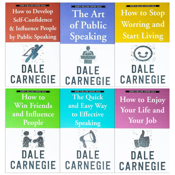 The Best Collection of Dale Carnegie 6 Books Box Set The Art of Public Speaking - The Book Bundle