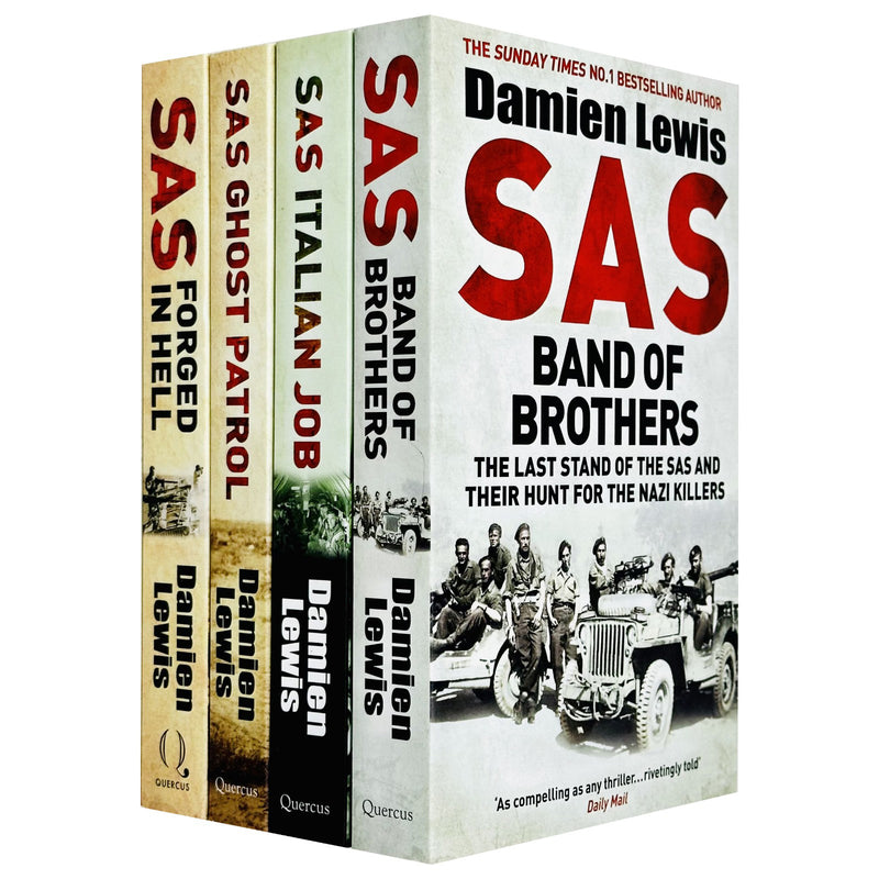 Damien Lewis Collection 4 Books Set (SAS Band of Brothers, SAS Italian Job, SAS Ghost Patrol, SAS Forged in Hell) - The Book Bundle
