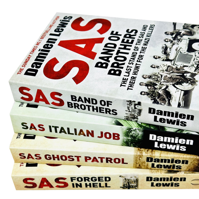 Damien Lewis Collection 4 Books Set (SAS Band of Brothers, SAS Italian Job, SAS Ghost Patrol, SAS Forged in Hell) - The Book Bundle