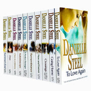 Set of ten Danielle Steel paperback fiction books from the Danielle Steel Collection by Sphere Ltd, featuring colorful covers.