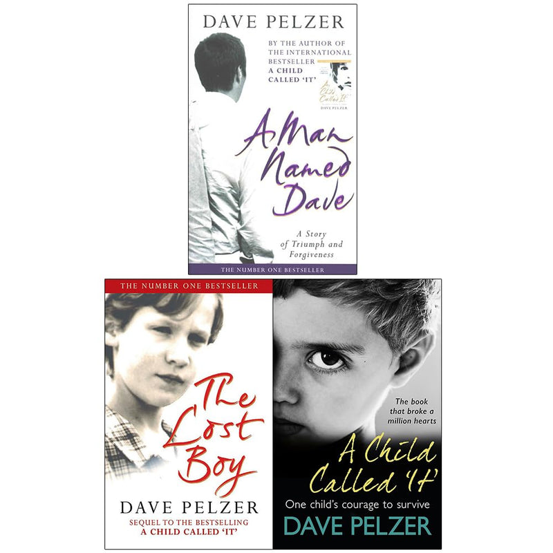 Dave Pelzer Collection 3 Books Set (The Lost Boy, A Child Called It, A Man Named Dave)