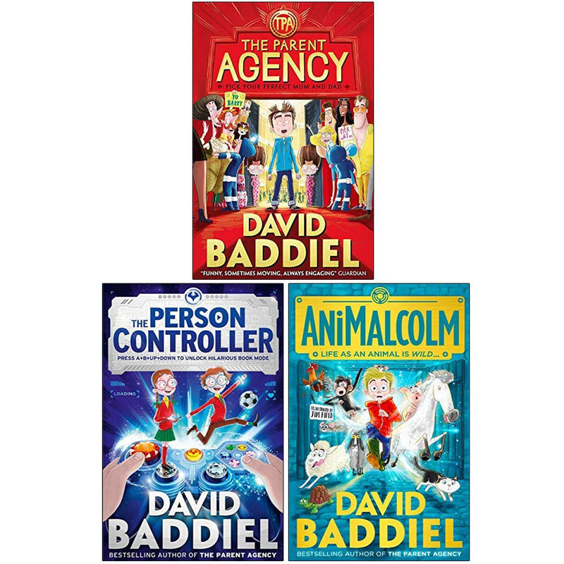 The Blockbuster Baddiel Collection 3 Books Set By David Baddiel (Birthday Boy, Animalcolm, The Person Controller, The Parent Agency) - The Book Bundle