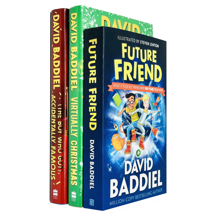 David Baddiel Collection 3 Books Set Future Friend,Virtually Christmas,Boy Who - The Book Bundle