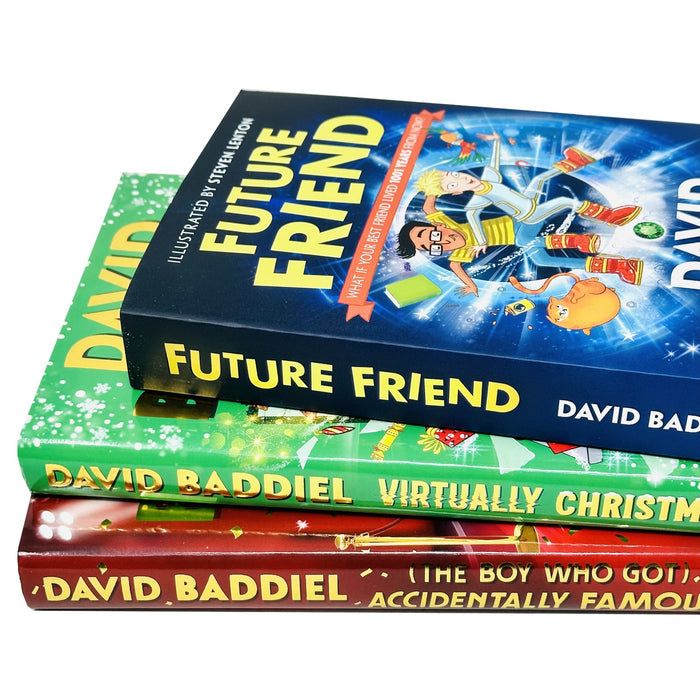 David Baddiel Collection 3 Books Set Future Friend,Virtually Christmas,Boy Who - The Book Bundle
