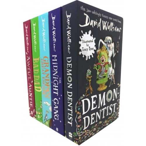 David Walliams Series 2-5 Books Set (Midnight Gang, Bad Dad, Grandpas Great Escape, Awful Auntie, Demon Dentist) - The Book Bundle