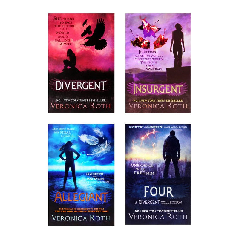 The Divergent Series 4 Books Collection Box Set by Veronica Roth - Fiction - Paperback