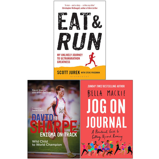 Eat and Run, Enigma on Track, Jog on Journal 3 Books Collection Set by Scott Jurek, David Sharpe & Bella Mackie - The Book Bundle