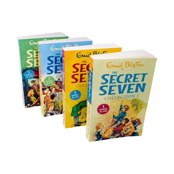 Enid Blyton The Secret Seven 12 Story Collection in 4 Books 3 in 1 - The Book Bundle