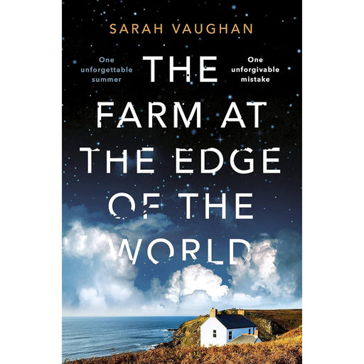 Cover image of "The Farm at the Edge of the World" book by Sarah Vaughan, featuring a scenic farm landscape.