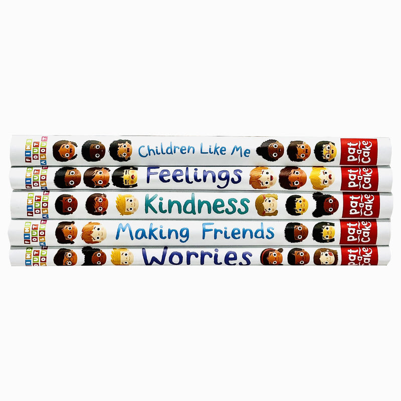 A lift-the-flap Find out About Series 5 Books Collection Set(Feelings, Kindness, Making Friends, Children Like Me & Worries) - The Book Bundle