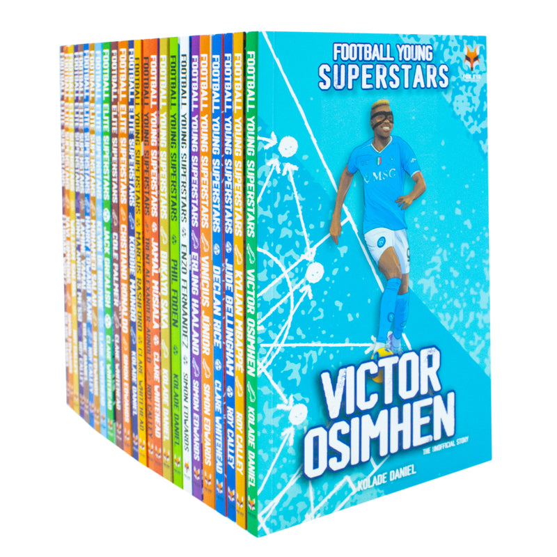 Football Elite Superstars and Football Young Superstars 24 Books Box Set by Simon Edwards - The Book Bundle