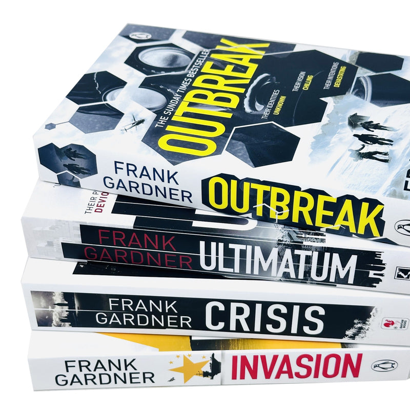 Luke Carlton Series 4 Books Collection Set by Frank Gardner (Invasion, Outbreak) - The Book Bundle
