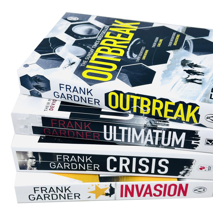 Luke Carlton Series 4 Books Collection Set by Frank Gardner (Invasion, Outbreak) - The Book Bundle