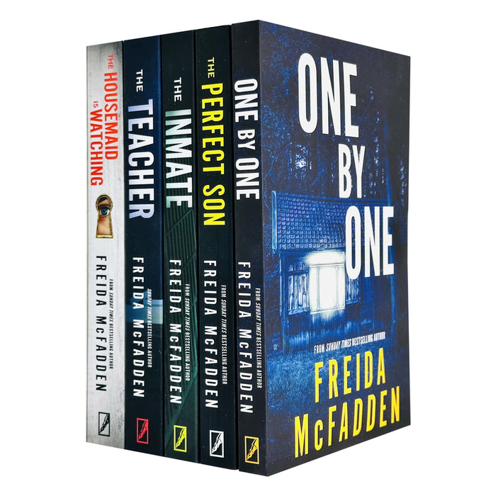 Freida McFadden Collection 5 Books Set (The Housemaid Is Watching, The Teacher, The Inmate, The Perfect Son & One by One) - The Book Bundle