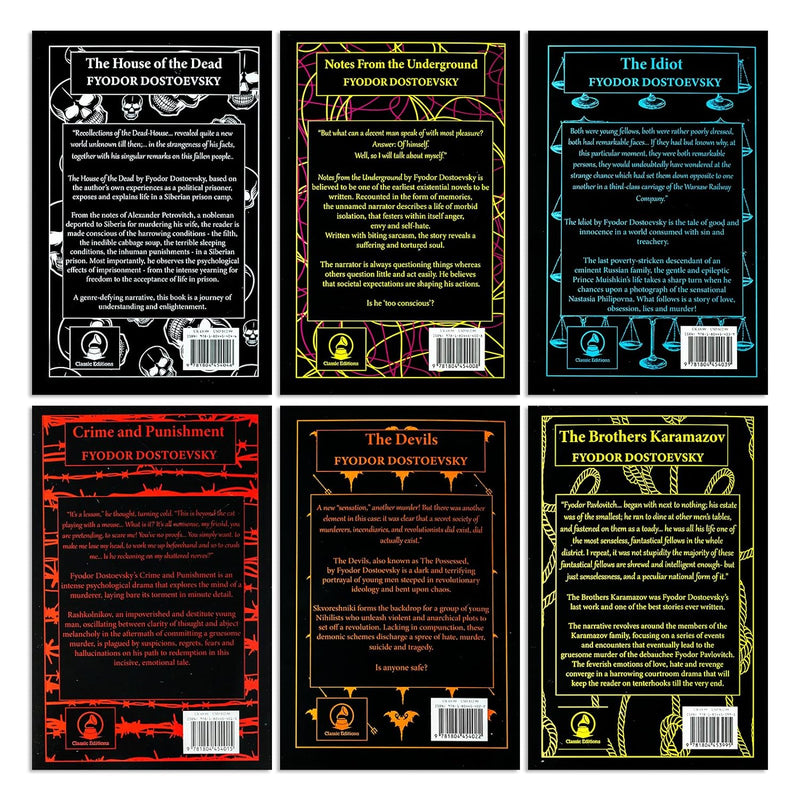 Complete Collection of Fyodor Dostoevsky 6 Books Set Crime and Punishment, Idiot - The Book Bundle