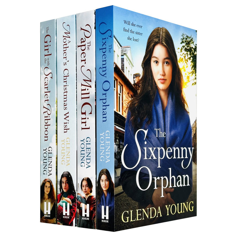 Glenda Young Collection 4 Books Set(The Sixpenny Orphan,The Paper Mill Girl,A Mother's Christmas Wish,The Girl with the Scarlet Ribbon) - The Book Bundle