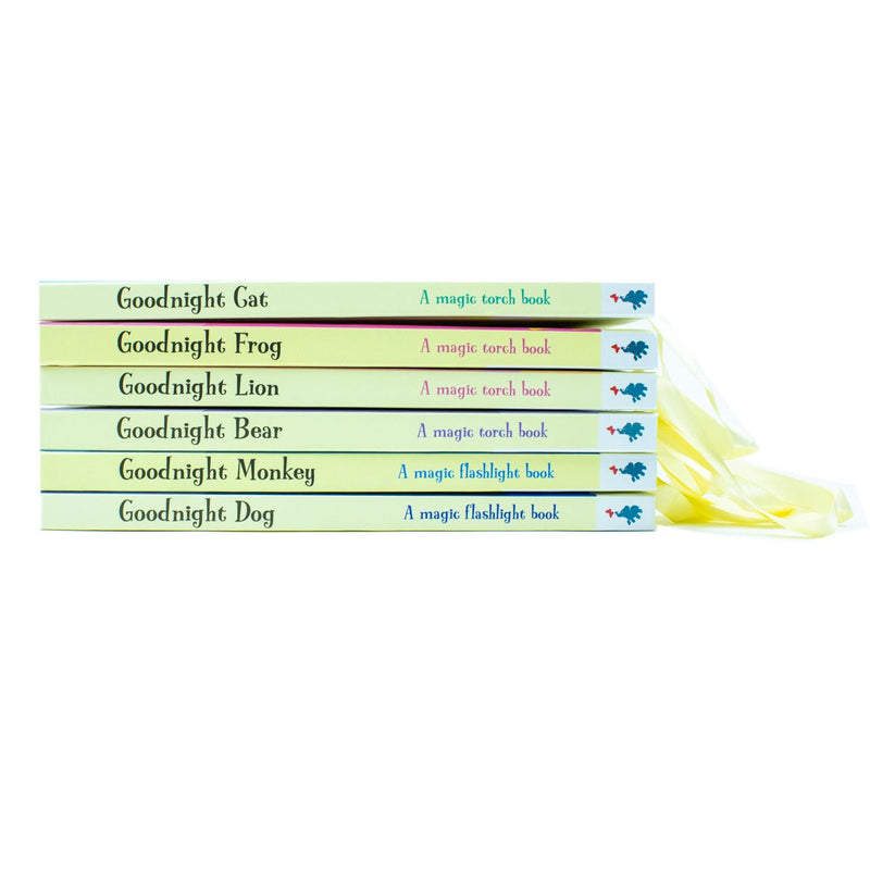 Magic Torch Book Series Collection 6 Book Set By Joshua George ( Goodnight Dog, Goodnight Frog, Goodnight Lion, Goodnight Bear, Goodnight Monkey, Goodnight Cat) - The Book Bundle