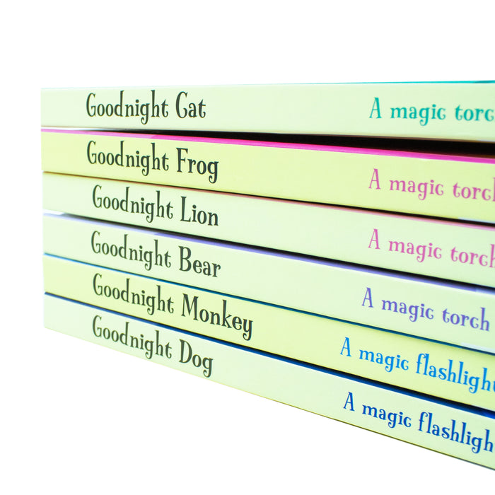 Magic Torch Book Series Collection 6 Book Set By Joshua George ( Goodnight Dog, Goodnight Frog, Goodnight Lion, Goodnight Bear, Goodnight Monkey, Goodnight Cat) - The Book Bundle