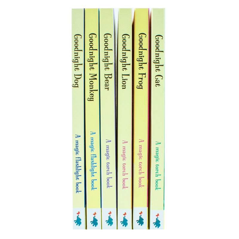 Magic Torch Book Series Collection 6 Book Set By Joshua George ( Goodnight Dog, Goodnight Frog, Goodnight Lion, Goodnight Bear, Goodnight Monkey, Goodnight Cat) - The Book Bundle
