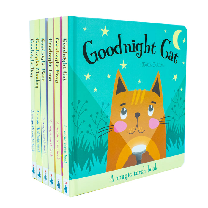 Magic Torch Book Series Collection 6 Book Set By Joshua George ( Goodnight Dog, Goodnight Frog, Goodnight Lion, Goodnight Bear, Goodnight Monkey, Goodnight Cat) - The Book Bundle