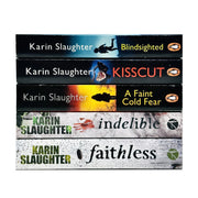 Arrow Ltd Grant County series 5-book collection by Karin Slaughter, featuring Blindsighted and Kisscut, displayed together.