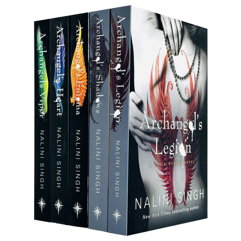 Guild Hunter Series 6-10: 5 Books Collection Set By Nalini Singh (Archangel's Legion, Archangel's Shadows, Archangel's Enigma, Archangel's...) - The Book Bundle