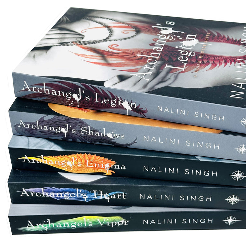Guild Hunter Series 6-10: 5 Books Collection Set By Nalini Singh (Archangel's Legion, Archangel's Shadows, Archangel's Enigma, Archangel's...) - The Book Bundle