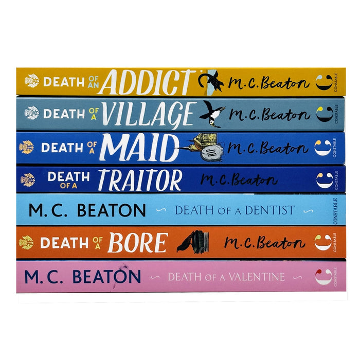M C Beaton Hamish Macbeth Series Collection 7 Books Set (SERIES 4) (Death of a Nag, Death of a Dentist, Death of an Addict, Death of a Village, Death of a Bore, Death of a Maid and MORE!) - The Book Bundle