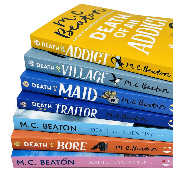 M C Beaton Hamish Macbeth Series Collection 7 Books Set (SERIES 4) (Death of a Nag, Death of a Dentist, Death of an Addict, Death of a Village, Death of a Bore, Death of a Maid and MORE!) - The Book Bundle