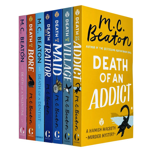 M C Beaton Hamish Macbeth Series Collection 7 Books Set (SERIES 4) (Death of a Nag, Death of a Dentist, Death of an Addict, Death of a Village, Death of a Bore, Death of a Maid and MORE!) - The Book Bundle