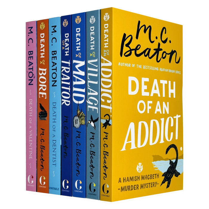 M C Beaton Hamish Macbeth Series Collection 7 Books Set (SERIES 4) (Death of a Nag, Death of a Dentist, Death of an Addict, Death of a Village, Death of a Bore, Death of a Maid and MORE!) - The Book Bundle