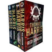 Arrow book set featuring Thomas Harris' Hannibal Lecter series including Red Dragon, Silence of the Lambs, Hannibal, and Hannibal Rising.
