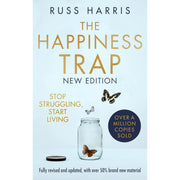 Set of three paperback books by Russ Harris, including The Happiness Trap and The Reality Slap, on non-fiction self-help topics.