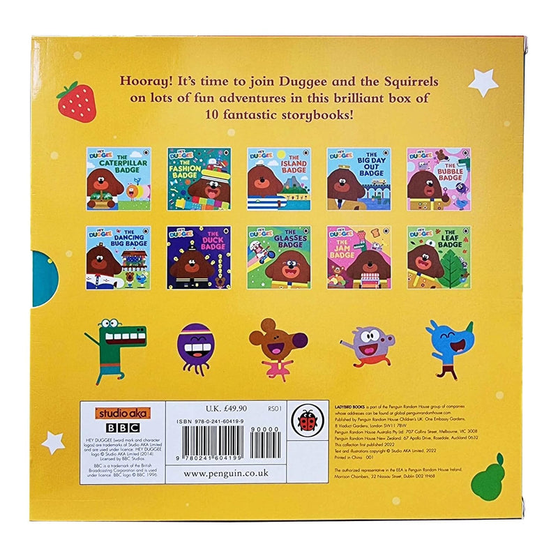 Hey Duggee children's book set featuring Duggee's Brilliant 10 Stories Collection with The Fashion Badge, from Penguin Random House UK.