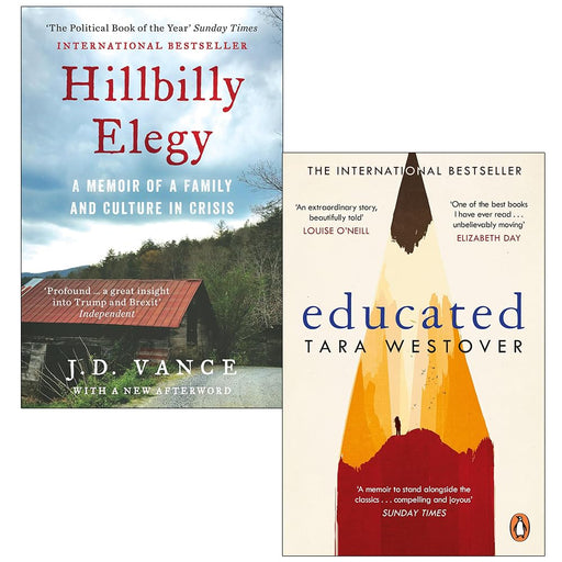 Hillbilly Elegy J D Vance and Educated Tara Westover 2 Books Collection Set - The Book Bundle