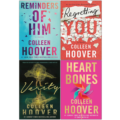 Colleen Hoover 4 Books Collection Set Reminders of Him, Regretting You, Verity & Heart Bones - The Book Bundle