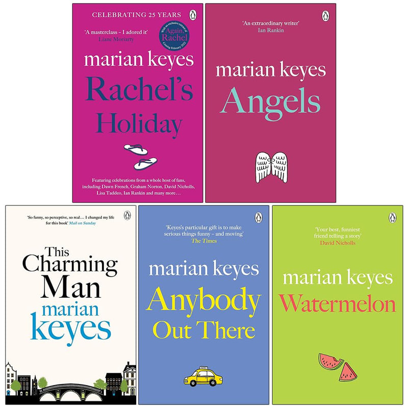 Marian Keyes 5 Books Collection Set (Rachel's Holiday, Angels, This Charming Man, Anybody Out There, Watermelon) - The Book Bundle