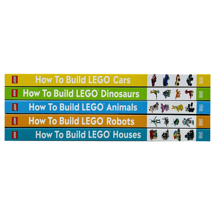 How to Build LEGO Series 5 Books Collection Set by Nate Dias Cars, Animals - The Book Bundle